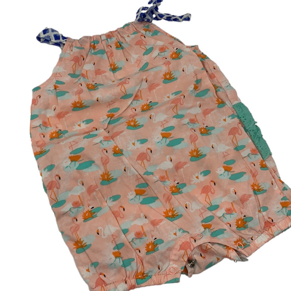 EUC Matilda Jane Ruffle Flamingo Romper - Picture 4 of 5
